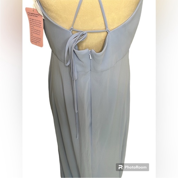 NWT After Six Convertible Tie Evening Gown, Sky Blue, Size 12 - Picture 4 of 12